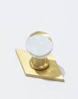 Edit Lucite 1 inch Round Knob with Rhombus Backplate