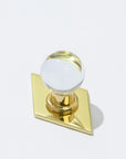 Edit Lucite 1 inch Round Knob with Rhombus Backplate