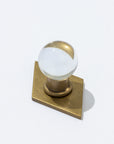 Edit Lucite 1 inch Round Knob with Rhombus Backplate