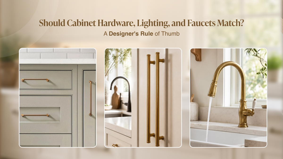 Should Cabinet Hardware, Lighting, and Faucets Match? A Designer's Rule of Thumb