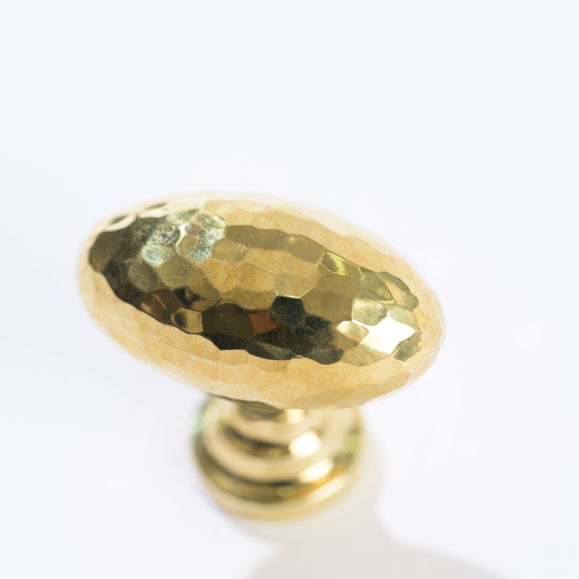 Unlacquered Brass Wren Hammered Knob