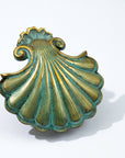 Decorative Door Knocker Shell shape in hand applied Verdigris finish