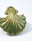 Decorative Door Knocker Shell shape in hand applied green enamel finish