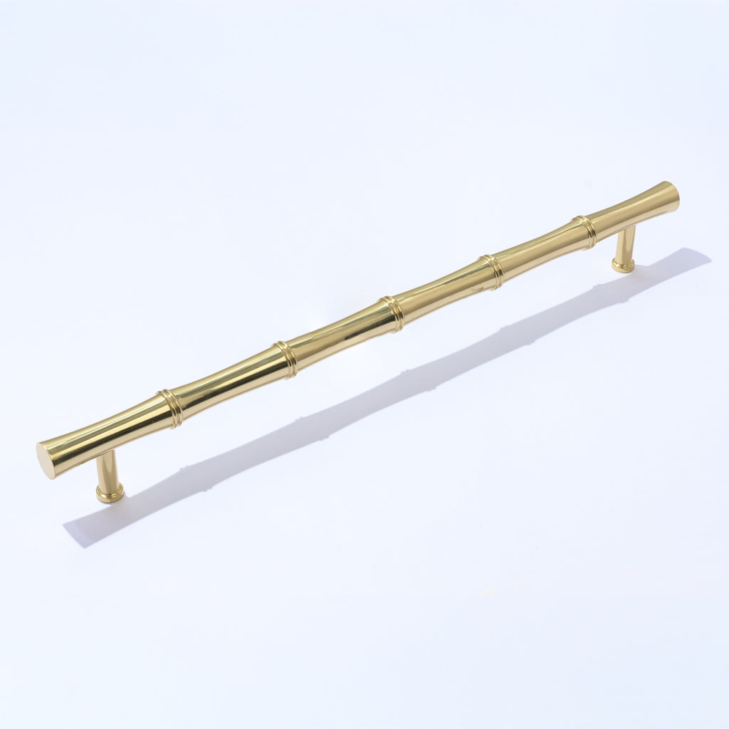 Bute Bamboo Brass 15 inch Center to Center Appliance Pull