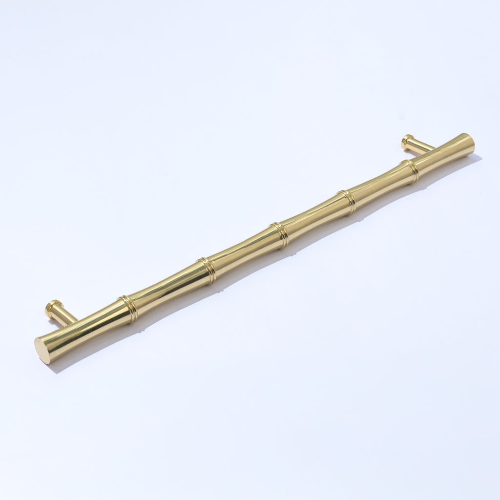 Bute Bamboo Brass 15 inch Center to Center Appliance Pull