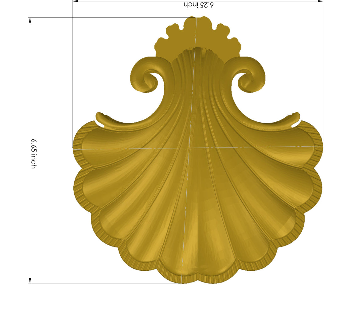 Tidewater Shell Door Knocker Hand Chiseled