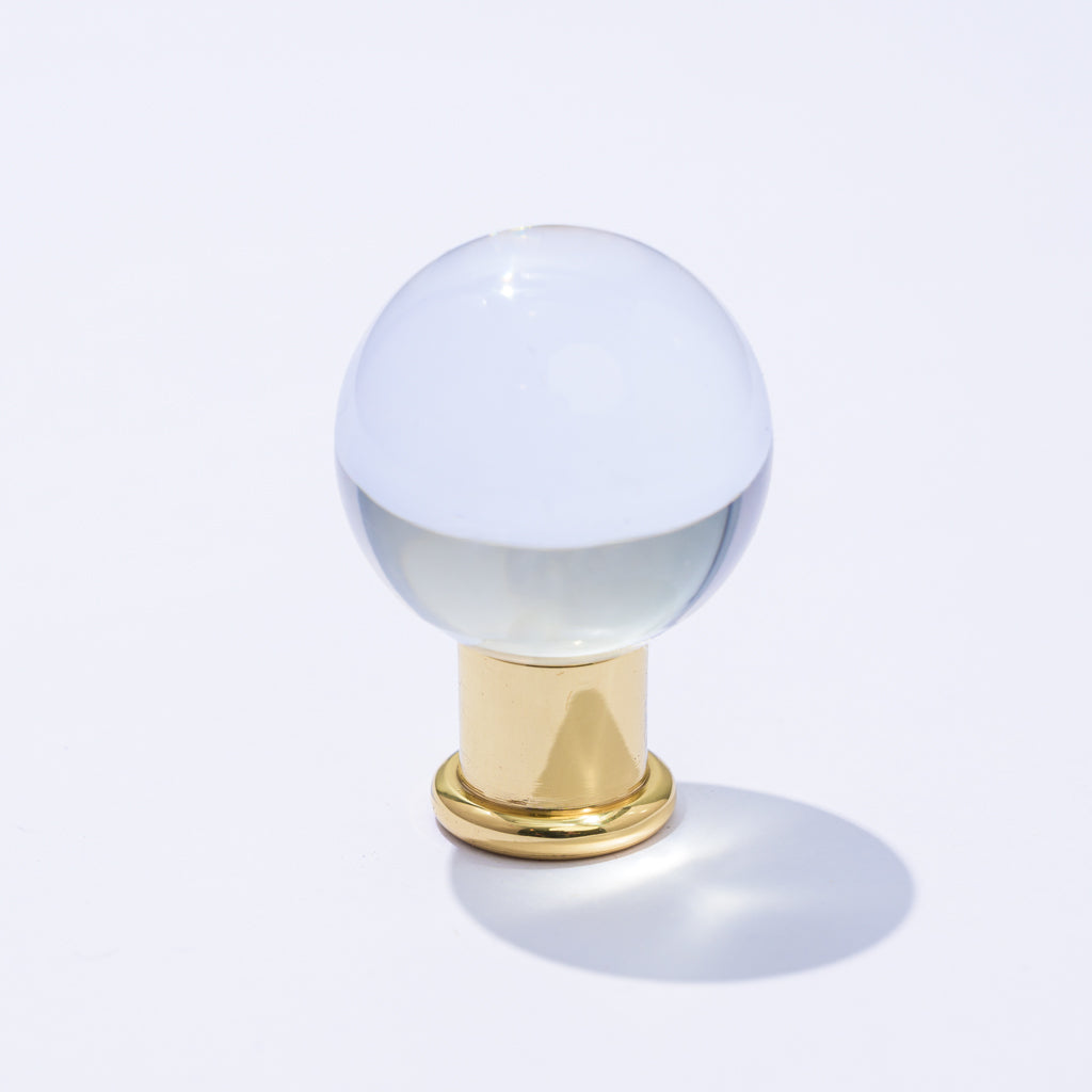 Edit Round Ball Lucite Knob 1 inch